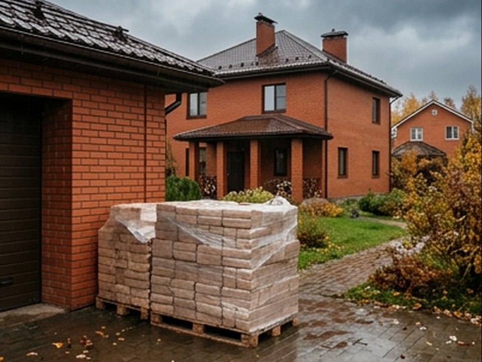 декоративная поленница — Очаговая улица, 10Д, Верея